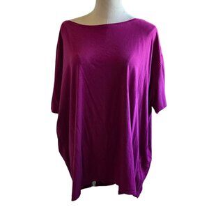 Lululemon Back in Action Short Sleeve Shirt Magenta Purple Womens Plus Size 20